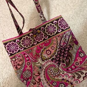 Vera Bradley Pink and Purple Paisley Tote